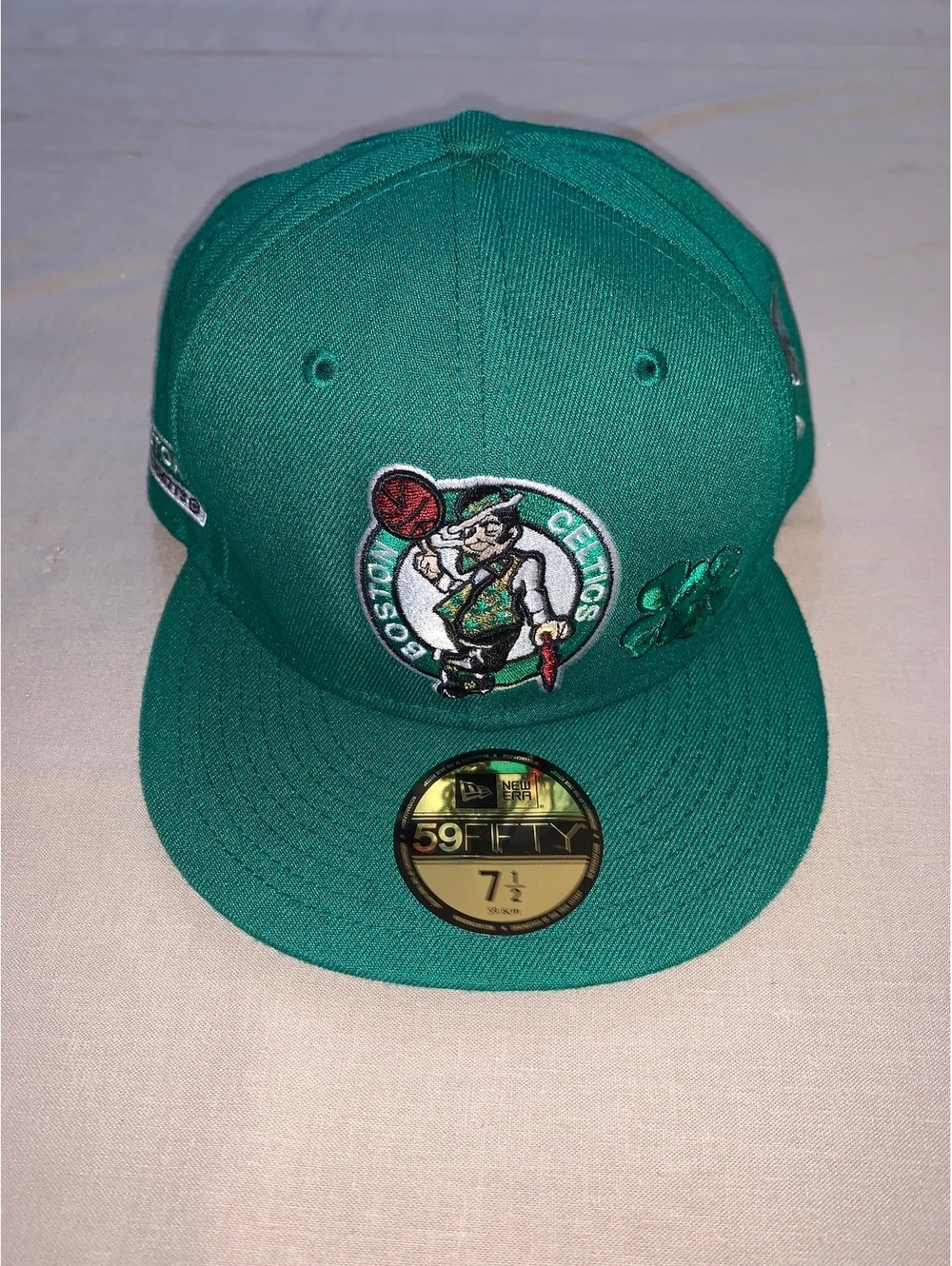 New Era 59FIFTY Boston Celtics green fitted hat size 7 1 2